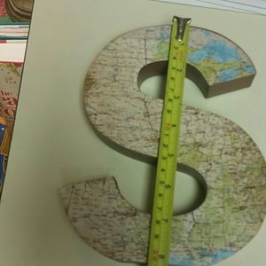 Letter "S" Map Print Decor